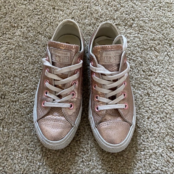 converse rose gold snake